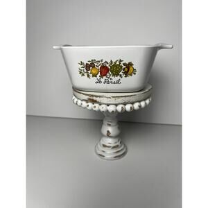 Vintage CorningWare Le Persil P-43-B 700ml Casserole Dish with Vegetable Pattern